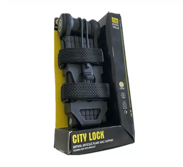 Antivol pliable articulé Auvray City Lock 360 Pro avec support - Sécurité 8/10 (ART**)